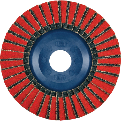 Twin Flap Disc, 4-1/2" x 7/8", Type 27, 40 Grit, Ceramic/Zirconia Alumina Absolute Business Supply