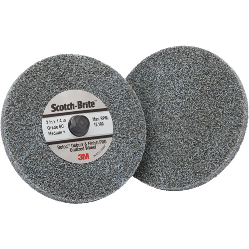 Meule homog&egrave;ne d&eacute;bavurage et de finition PRO TR Roloc, 2" x 1/4", Grain de Cors&eacute;, C&eacute;ramique Absolute Business Supply