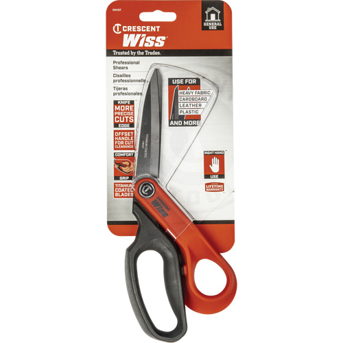 Cisaille pour ouvrier professionnel, 10", Poign&eacute;e Anneaux Absolute Business Supply