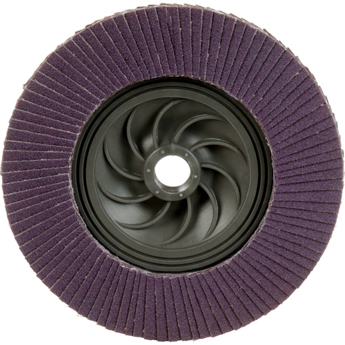 Disque &agrave; lamelles &agrave; changement rapide 769F, 5" x 5/8"-11, Type 27, Grain 120+, C&eacute;ramique Absolute Business Supply