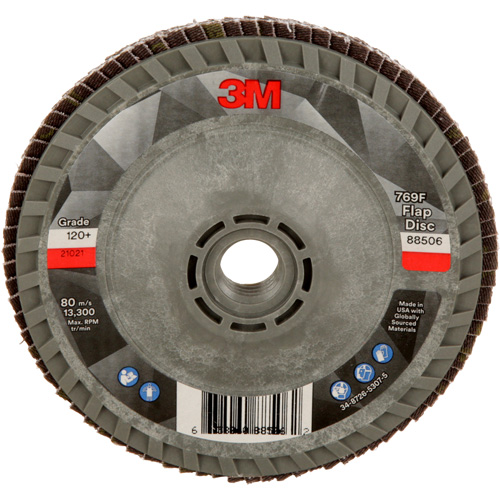 Disque &agrave; lamelles &agrave; changement rapide 769F, 4-1/2" x 5/8"-11, Type 29, Grain 120+, C&eacute;ramique Absolute Business Supply