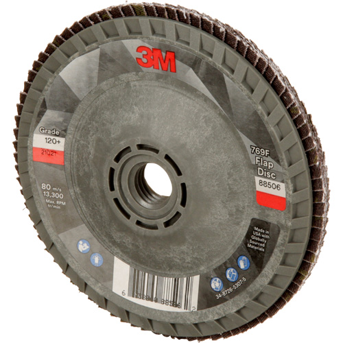 Disque &agrave; lamelles &agrave; changement rapide 769F, 4-1/2" x 5/8"-11, Type 29, Grain 120+, C&eacute;ramique Absolute Business Supply