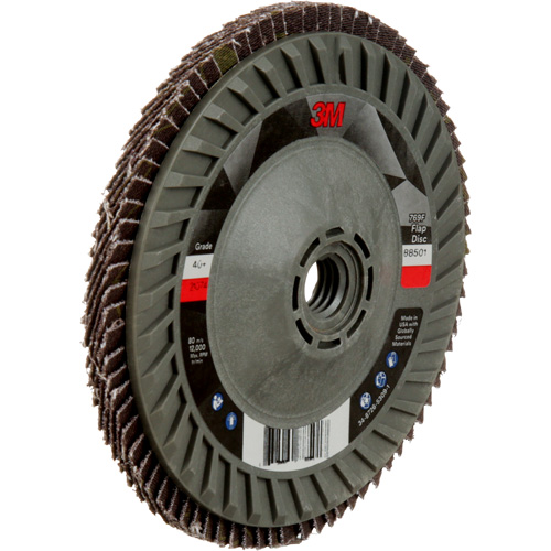 Disque &agrave; lamelles &agrave; changement rapide 769F, 5" x 5/8"-11, Type 29, Grain 40+, C&eacute;ramique Absolute Business Supply