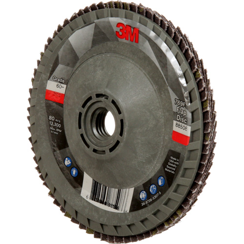 Disque &agrave; lamelles &agrave; changement rapide 769F, 4-1/2" x 5/8"-11, Type 29, Grain 60+, C&eacute;ramique Absolute Business Supply