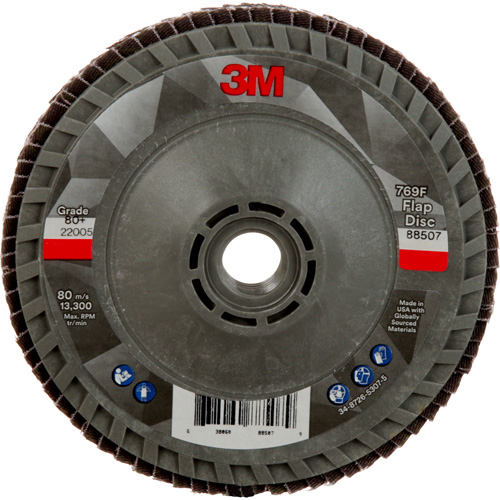 Disque &agrave; lamelles &agrave; changement rapide 769F, 4-1/2" x 5/8"-11, Type 29, Grain 80+, C&eacute;ramique Absolute Business Supply