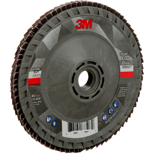 Disque &agrave; lamelles &agrave; changement rapide 769F, 4-1/2" x 5/8"-11, Type 29, Grain 80+, C&eacute;ramique Absolute Business Supply