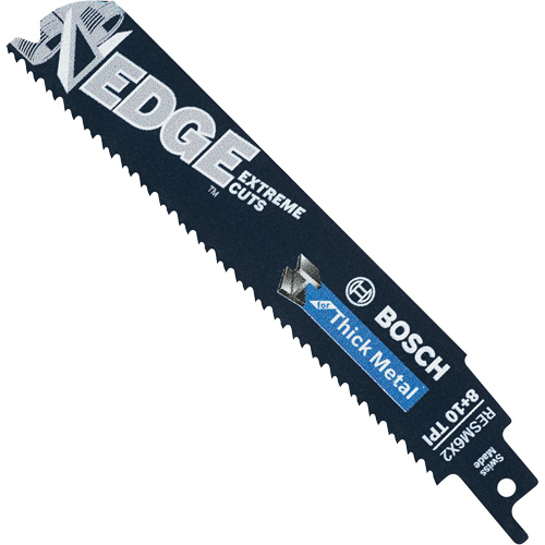 Edge Reciprocating Saw Blades, Bi-Metal, 8/10 TPI, 6" L Absolute Business Supply