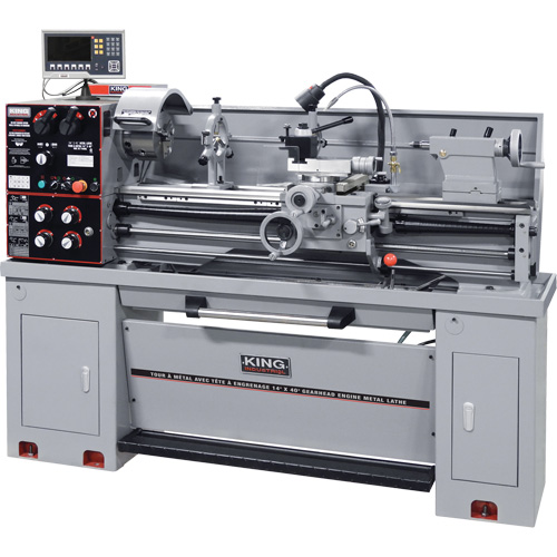Metal Lathe/Taper Attachment & DRO, 75" L x 32" W x 53" H Absolute Business Supply