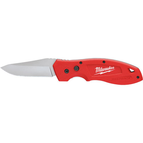 FASTBACK Smooth Folding Pocket Knife, 7-3/4" Blade, Stainless Steel Blade, Metal Handle Absolute Business Supply