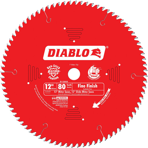 Contractor Saw Blades - Fine Finishing Saw Blades, 12", 80 Teeth, Wood Use Absolute Business Supply
