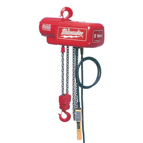 Palan &eacute;lectrique &agrave; chaîne, Lev&eacute;e 10', Capacit&eacute; 1000 lb (0,5 tonne), 16 pi/min Absolute Business Supply