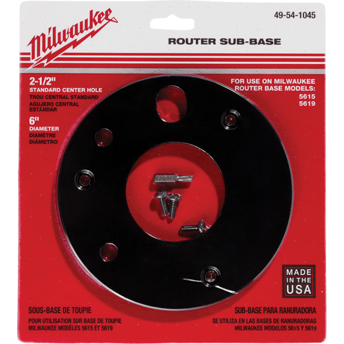 6" Diameter 2-1/2" Center Hole Sub-Base Absolute Business Supply