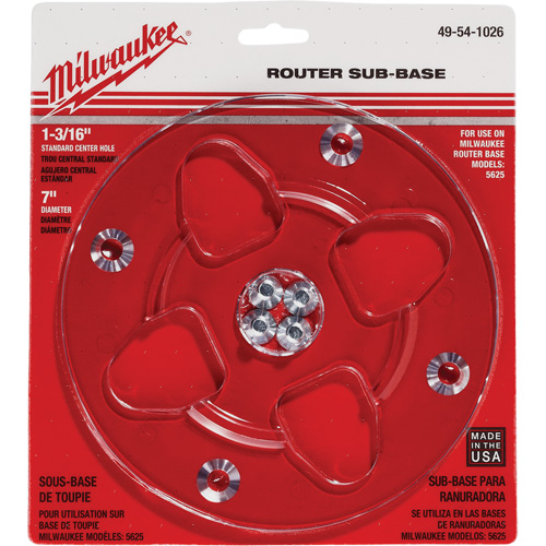 Embase transparente avec un diam&egrave;tre de 7" et un orifice central de 1-3/16" Absolute Business Supply