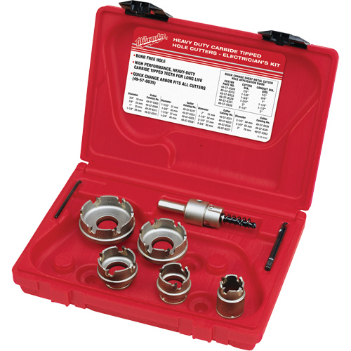 Sheet Metal Carbide Cutter Electrician's Kit, 5 Pieces Absolute Business Supply