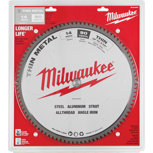 Lames de scie circulaire Endurance, 14", 90 dents, Pour M&eacute;tal Absolute Business Supply