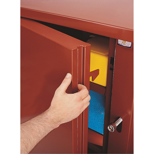 Armoire &agrave; tablettes Jobsite, Acier, 47,5 pi³, Rouge Absolute Business Supply