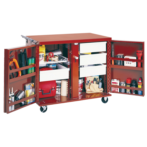 Rolling Work Bench, 49-7/8" W x 40-5/8" H x 26-7/8" D, 24.6 Cubic Feet Capacity Absolute Business Supply