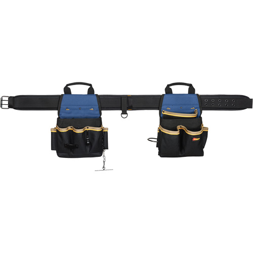 Combin&eacute;s de ceinture &agrave; outils &agrave; 20 pochettes, Polyester, Noir Absolute Business Supply