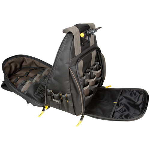 Techgear 53-Pocket Tool Backpack, 16" L x 13-1/4" W, Black, Polyester Absolute Business Supply