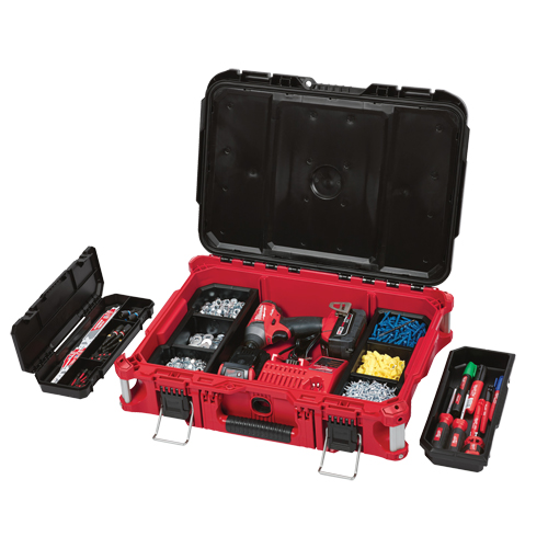 Packout Tool Box, 22" x 16" x 7", Black/Red Absolute Business Supply