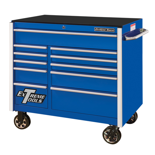 Armoire roulante pour outils s&eacute;rie RX, 11 tiroirs, 41-1/2" la x 25-1/2" p x 40-1/2" h, Bleu Absolute Business Supply