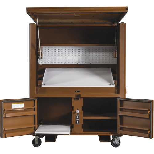 Field Office Jobsite Box, 33" W x 63" D x 80" H, Steel, Red Absolute Business Supply