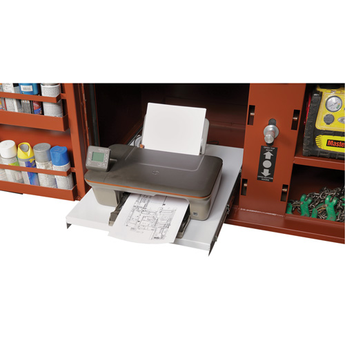 Field Office Jobsite Box, 33" W x 63" D x 80" H, Steel, Red Absolute Business Supply