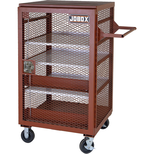 Armoire mobile en treillis, Acier, 22 pi³, Rouge Absolute Business Supply
