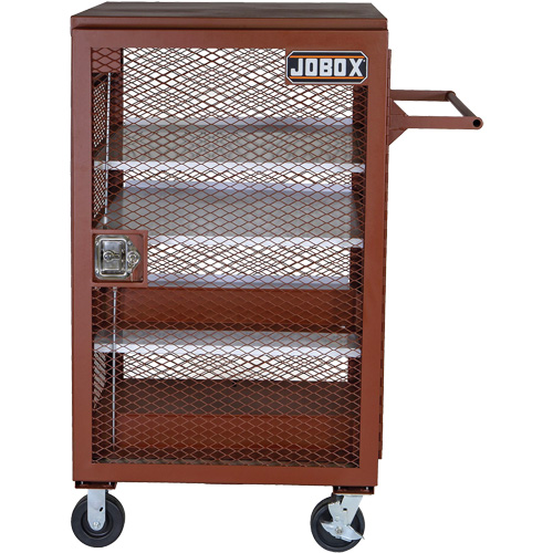 Armoire mobile en treillis, Acier, 22 pi³, Rouge Absolute Business Supply