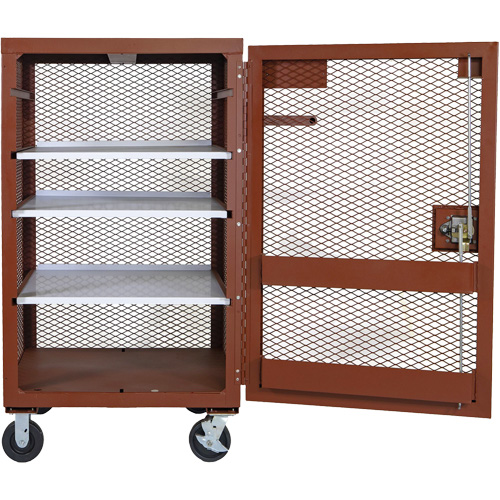 Armoire mobile en treillis, Acier, 22 pi³, Rouge Absolute Business Supply