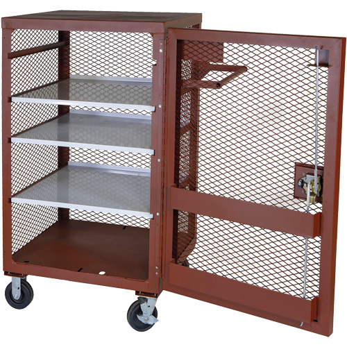 Armoire mobile en treillis, Acier, 22 pi³, Rouge Absolute Business Supply