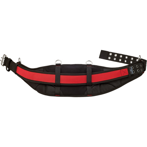 Ceinture de travail matelass&eacute;e, Nylon, Noir/Rouge Absolute Business Supply