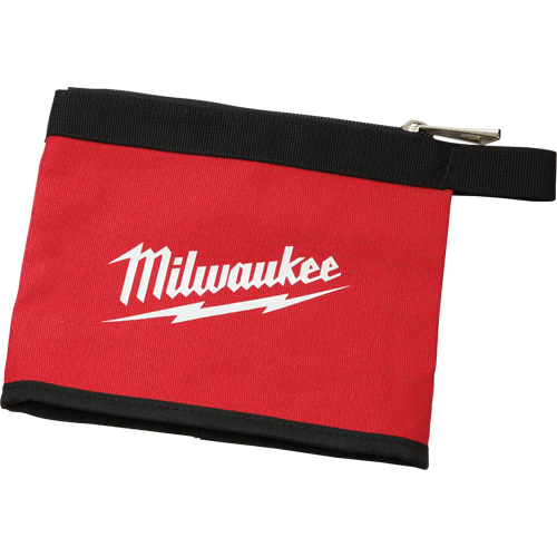Multi-Size Zipper Pouches - Set of 3, Canvas, 3 Pockets, Black/Red Absolute Business Supply