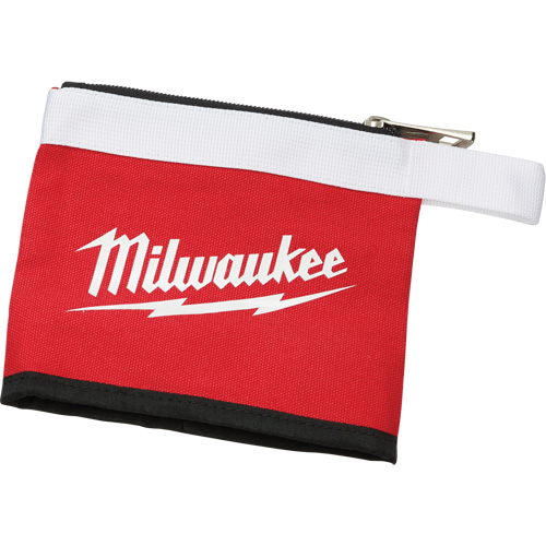 Multi-Size Zipper Pouches - Set of 3, Canvas, 3 Pockets, Black/Red Absolute Business Supply