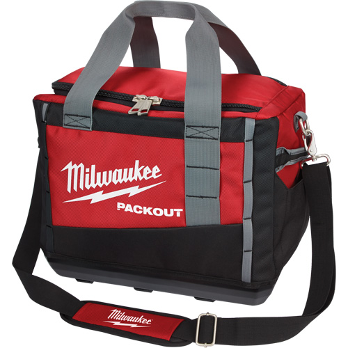 Packout Tool Bag, Ballistic Nylon, 2 Pockets, Black/Red Absolute Business Supply