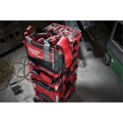 Sacs &agrave; outils Packout, Nylon balistique, 8 pochettes, Noir/Rouge Absolute Business Supply