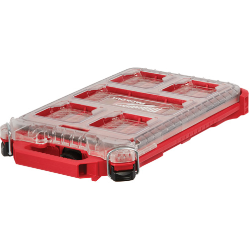 Packout Compact Low-Profile Organizer, 16-2/5" x 9-3/4" x 2-1/2", Black/Red Absolute Business Supply