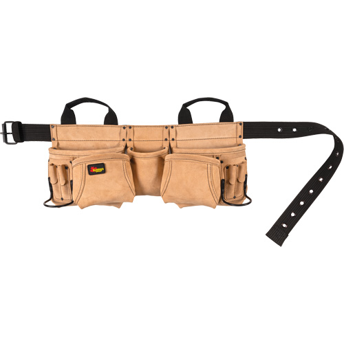 Ceinture &agrave; outils pour menuisier, Cuir, Havane Absolute Business Supply