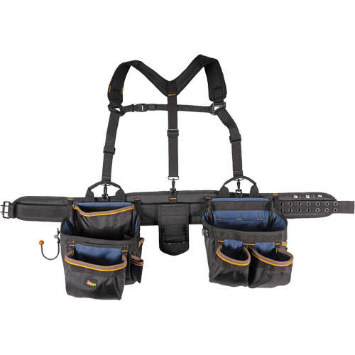 Ceinture &agrave; outils de luxe, Polyester, Noir Absolute Business Supply