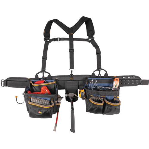 Ceinture &agrave; outils de luxe, Polyester, Noir Absolute Business Supply
