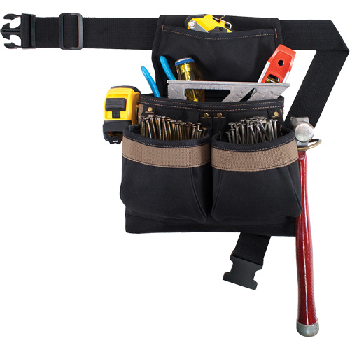 Petite ceinture &agrave; outils de luxe, Polyester, Noir Absolute Business Supply