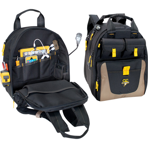 E-Charge Back Pack, 15" L x 10-1/2" W, Black, Polyester Absolute Business Supply