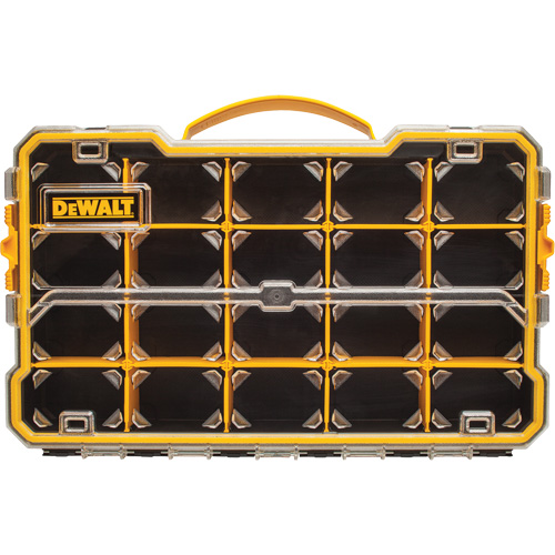 Compartment Pro Organizer, 11" W x 17-5/8" D x 2-7/8" H, Black/Yellow Absolute Business Supply