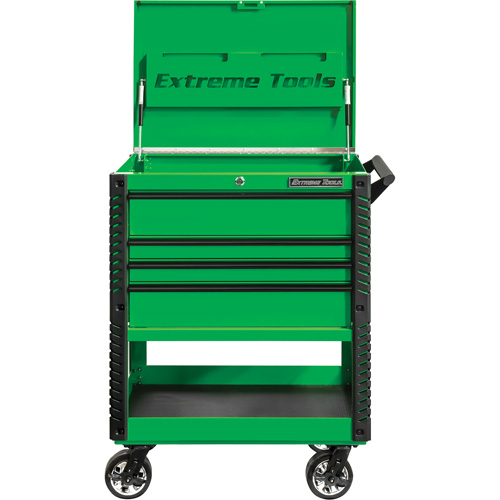 EX Deluxe Series Tool Cart, 4 Drawers, 22-7/8" L x 33" W x 44-1/4" H, Green Absolute Business Supply