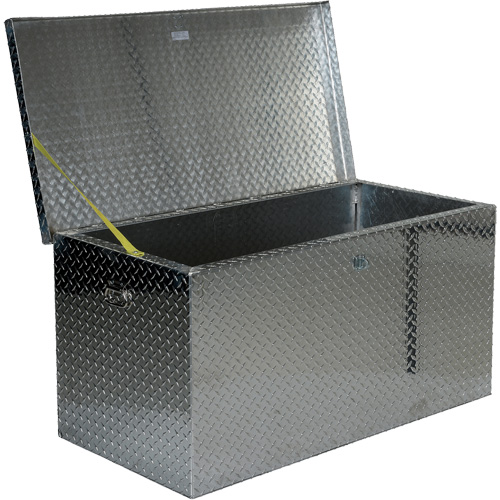 Boîte &agrave; outils portative en t&ocirc;le larm&eacute;e d'aluminium, 25-1/16" P x 49-1/4" la x 24" h, Argent Absolute Business Supply