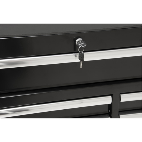 Chariot &agrave; outils industriel, 11 tiroirs, 41" la x 18-3/4" p x 39-1/3" h, Noir Absolute Business Supply