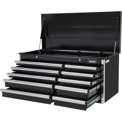 Industrial Tool Chest, 41" W, 10 Drawers, Black Absolute Business Supply
