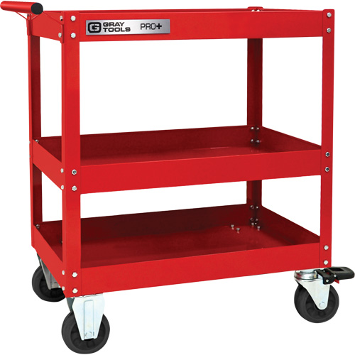 Chariot utilitaire robuste s&eacute;rie PRO+, 3 tiers, 30-1/5" x 38-1/3" x 19-1/2" Absolute Business Supply