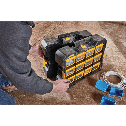 Organisateur Flip-Bin, 3-7/8" la x 17-3/4" p x 13-7/8" h, Noir/Jaune Absolute Business Supply