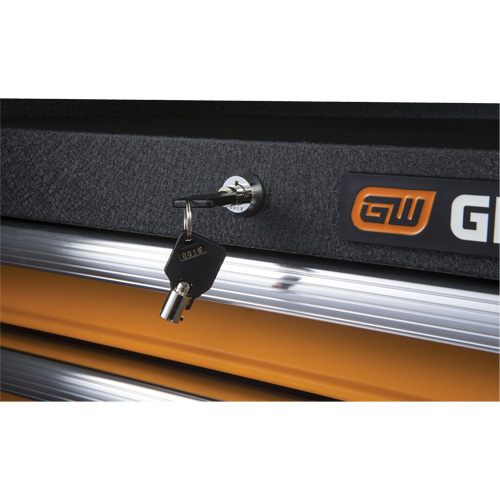 Coffre &agrave; outils de s&eacute;rie GSX, 26" la, 4 tiroirs, Noir/Orange Absolute Business Supply